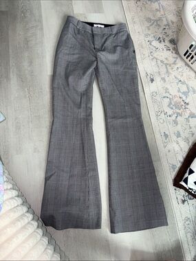 Frame houndstooth pattern Flare Dress Pants in Gray size 4